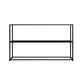 Storage Contemporary Iron Console Table with Shelf and Frame Base