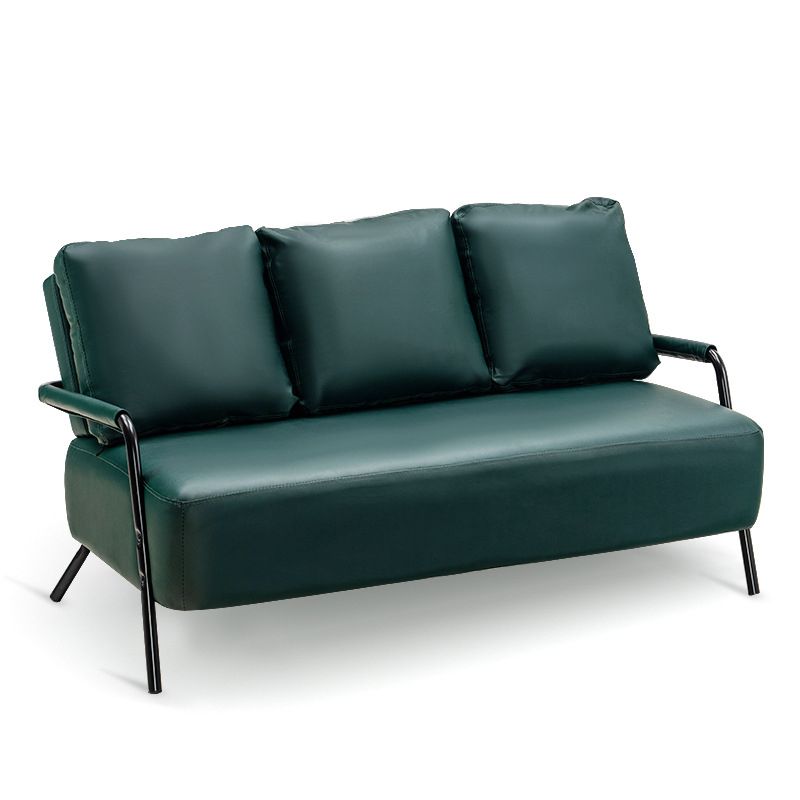 Tuxedo Arm Sofa Three Pillows Settee with Four Balck Legs for Apartment Clearhalo 'furn' 'furn_sofas' 'Furniture' 'furniture_sofas' 'Living Room Furniture' 'Sofa' 'sofas' 1200x1200_e369163f-d8a5-4975-aa3f-ac8c73e5bcde