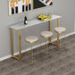 1/4/7 pièces Glam Glam Iron Bistro Set Rectangle Rectangle Bar Table Set avec un faux marbre blanc