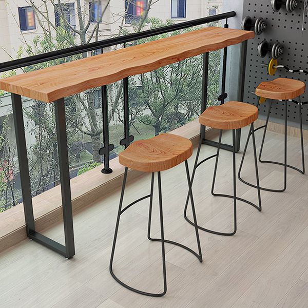 Contemporary Bar Table Set 1/2/4 Pieces Solid Wood Pub Table Set for Indoor Clearhalo 'Bar Furniture' 'furn' 'furn_home_bar_bar_sets' 'Furniture' 'Home Bars & Bar Sets' 'home_bar_bar_sets' 'Kitchen & Dining Furniture' 1200x1200_e36aa181-cf5f-49d8-893a-ae386862d97d
