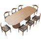 Contemporary Dining Table Pine Solid Wood Dining Table with Double Pedestal