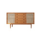 Modern de 4 cajones aparar en pino soporte de buffet de madera maciza para sala de estar