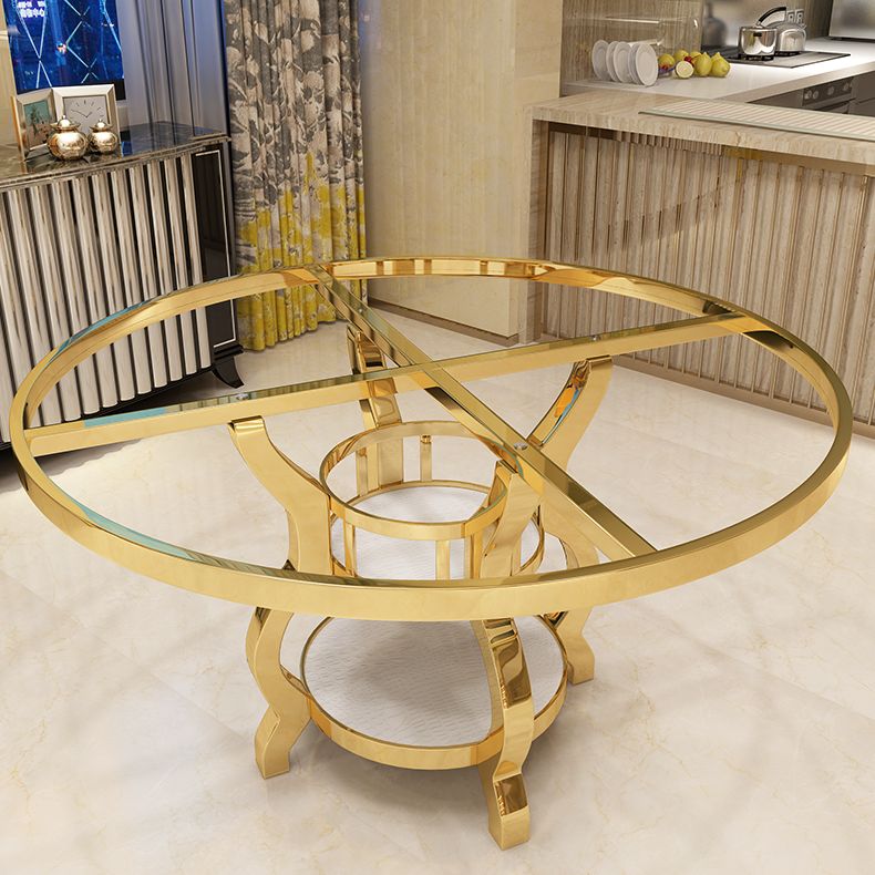 Luxury Style Marble Dining Table Single Pedestal Base Round Table for Home Clearhalo ' dining_table' 'Dining Tables & Seating' 'Dining Tables' 'furn' 'furn_dining_table' 'Furniture' 'furniture_dining_table' 'Kitchen & Dining Furniture' 'kitchen&dining_furn' 'kitchen' 'kitchen_dining_table' 1200x1200_e36b95a0-06be-4bae-ab4a-a6533e61a93b