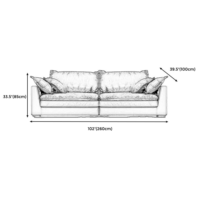 Black Stain Resistant Contemporary Faux Leather Square Arm Sofa with Bolster Pillows Clearhalo 'furn' 'furn_sofas' 'Furniture' 'furniture_sofas' 'kitchen' 'kitchen_sofas' 'Living Room Furniture' 'Sofa' 'sofas' 1200x1200_e36cc098-1684-4e73-93e8-dac24a824dcf