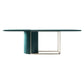 Modern Pine Wood Table in Green for Restaurant Rectangle Dining Table with Trestle Base Clearhalo 'Dining Tables & Seating' 'Dining Tables' 'dining_table' 'furn' 'furn_dining_table' 'Furniture' 'furniture_dining_table' 'Kitchen & Dining Furniture' 'kitchen' 'kitchen_dining_table' 1200x1200_e36ec2ff-4294-4ddf-a2d2-00311fd9f520