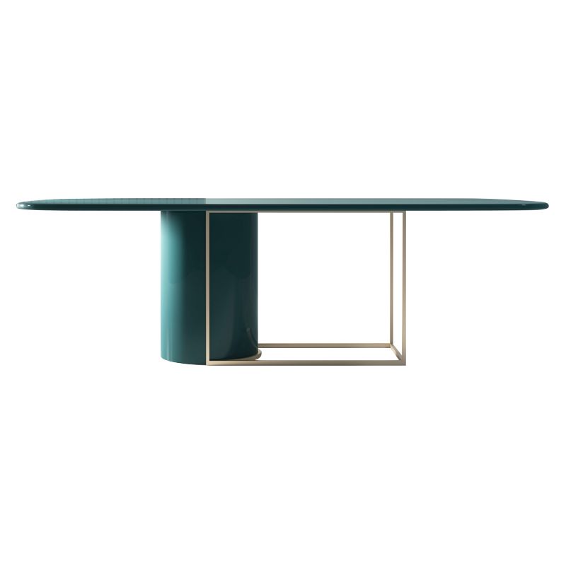 Modern Pine Wood Table in Green for Restaurant Rectangle Dining Table with Trestle Base Clearhalo 'Dining Tables & Seating' 'Dining Tables' 'dining_table' 'furn' 'furn_dining_table' 'Furniture' 'furniture_dining_table' 'Kitchen & Dining Furniture' 'kitchen' 'kitchen_dining_table' 1200x1200_e36ec2ff-4294-4ddf-a2d2-00311fd9f520