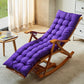 Chaise à bascule moderne Bamboo Rocker avec coussins amovibles