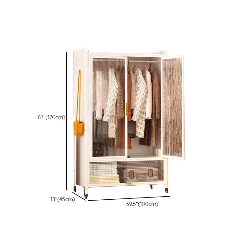 Glass Wardrobe Cabinet Modern Style Combination Armoire for Home Clearhalo 'Armoires & Wardrobes' 'armoires_wardrobes' 'Bedroom Furniture' 'furn' 'furn_armoires_wardrobes' 'Furniture' 1200x1200_e37004dd-9d87-42a5-b3d5-093c4797cf24