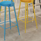 Contemporary Metal Stool PU Leather Barstools in Matte Finish for Indoor