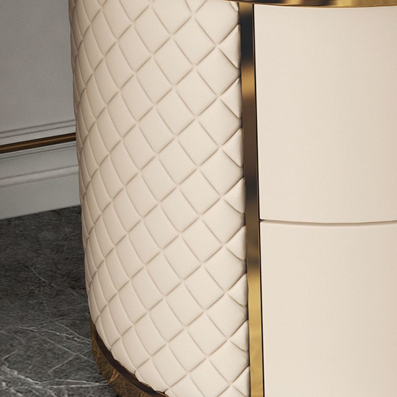 モダンなアクセントテーブルナイトスタンドアンティークフィニッシュベッドサイドキャビネットの引き出し付き