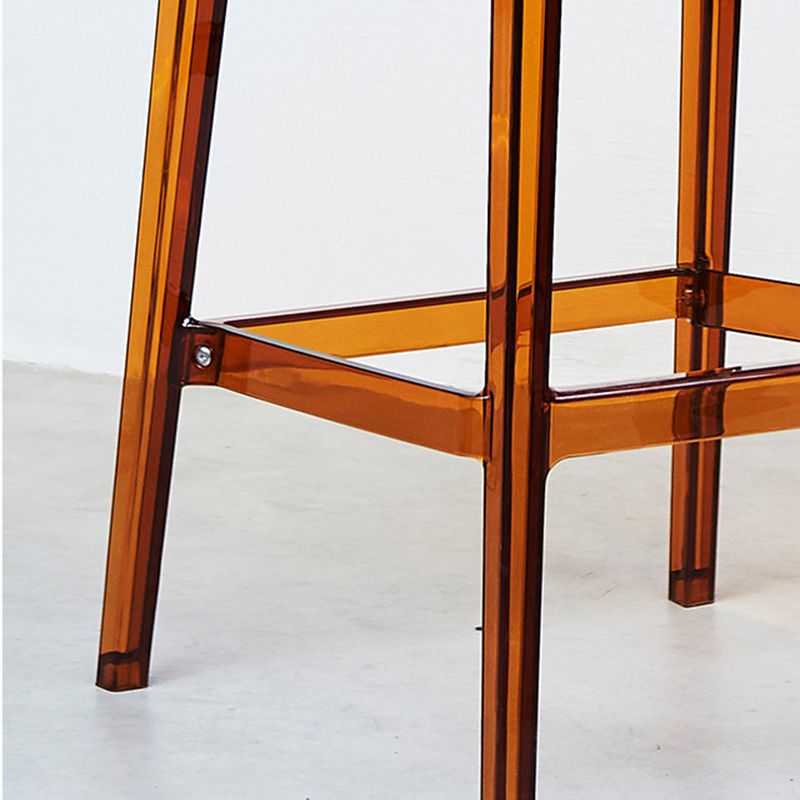 Scandinavian Armless Bar Stool Acrylic Low Back Counter Stool Clearhalo 'Bar Furniture' 'Bar Stools' 'bar_stools' 'furn' 'furn_bar_stools' 'Furniture' 'Kitchen & Dining Furniture' 1200x1200_e373f5fe-4d4e-46e9-bdde-16dc0193cd68