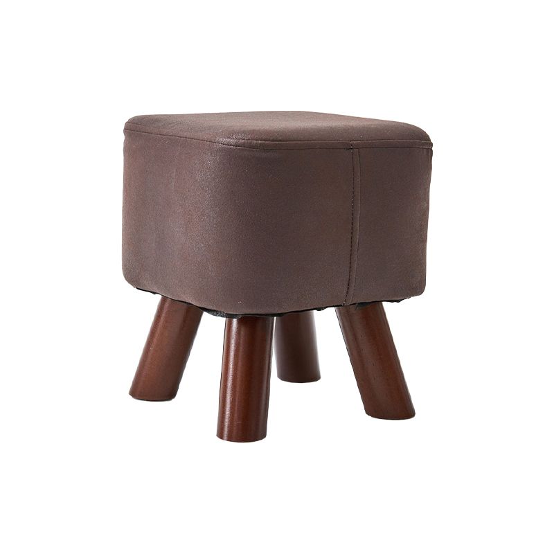 Mid-Century Modern Pouf Ottoman PU Leather Upholstered Solid Color Square Ottoman Clearhalo 'furn' 'furn_ottomans_poufs' 'Furniture' 'Living Room Furniture' 'Ottomans & Poufs' 'ottomans_poufs' 1200x1200_e3753336-c11c-42ac-a8de-e0150c73d4a6