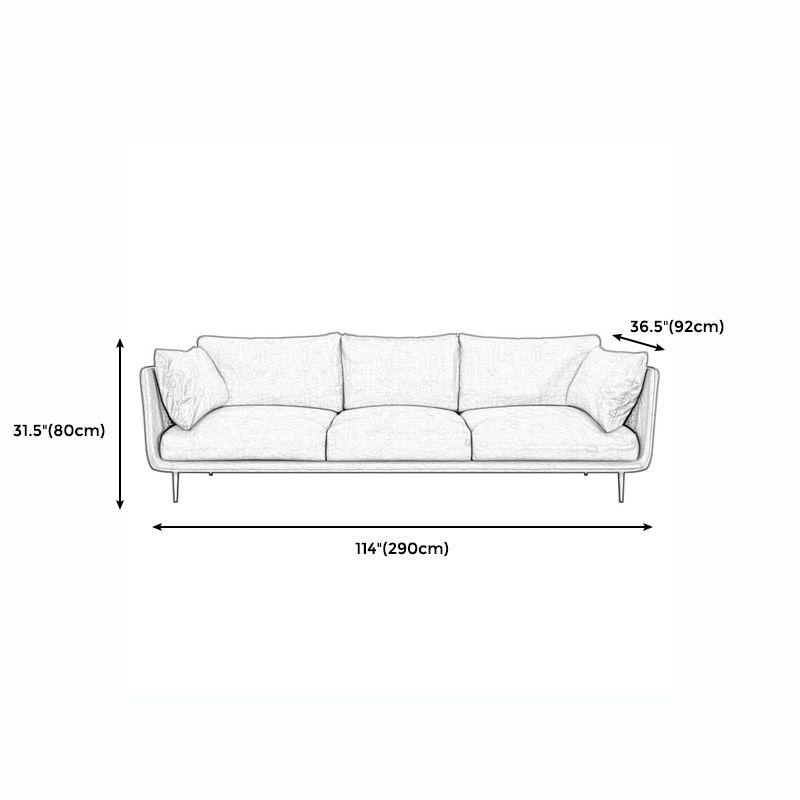 Modernism Standard Sofa 3/4-seat Tuxedo Arm Sofa for Living Room Clearhalo 'furn' 'furn_sofas' 'Furniture' 'furniture_sofas' 'kitchen' 'kitchen_sofas' 'Living Room Furniture' 'Sofa' 'sofas' 1200x1200_e3761d5a-f79f-43a7-a381-6c224db36a1e