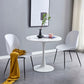 Round Modern Style Solid Wood Dining Table Dining Furniture with Tulip Base Clearhalo ' dining_table' 'Dining Tables & Seating' 'Dining Tables' 'furn' 'furn_dining_table' 'Furniture' 'furniture_dining_table' 'Kitchen & Dining Furniture' 'kitchen&dining_furn' 'kitchen' 'kitchen_dining_table' 1200x1200_e3763b73-9946-4b28-82e9-fed3aaea1dac