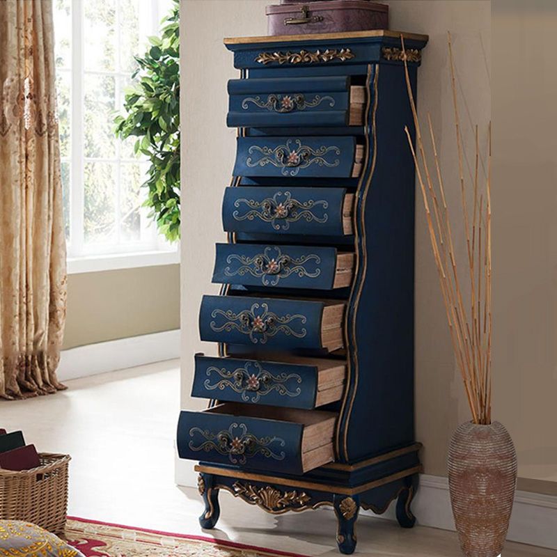 Traditional Style Storage Chest Vertical Solid Wood Storage Chest Dresser for Bedroom