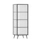 Modern Metal Curio Cabinet Glass Doors Storage Cabinet for Dining Room Clearhalo 'Display & China Cabinets' 'display_china_cabinets' 'furn' 'furn_display_china_cabinets' 'Furniture' 'Kitchen & Dining Furniture' 1200x1200_e377685d-2898-4d68-ba9e-ddf23788717a