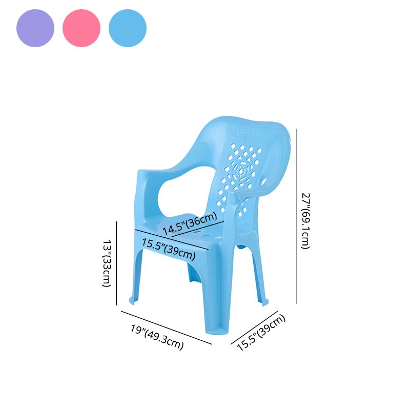 Minimalist Style Stacking Dining Arm Chairs Plastic Slat Back Dining Side Chair for Home Use Clearhalo ' kitchen&dining_furn' 'Dining Chairs' 'Dining Tables & Seating' 'dining_chair' 'furn' 'furn_dining_chair' 'Furniture' 'furniture_dining_chair' 'Kitchen & Dining Furniture' 'kitchen' 1200x1200_e378c60b-5105-4915-9078-43ba9b4717db