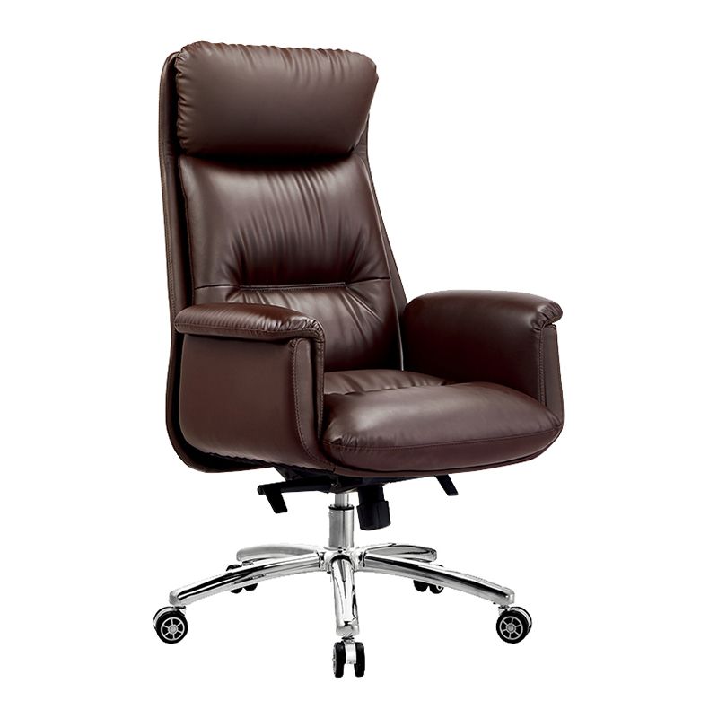 Executive Swivel Office Chair Moderner Kunstleder -Armstuhl mit Rädern