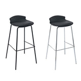Contemporary Metal Frame Bar Stool Low Back PU Leather Bar Stool for Living Room Clearhalo 'Bar Furniture' 'Bar Stools' 'bar_stools' 'furn' 'furn_bar_stools' 'Furniture' 'Kitchen & Dining Furniture' 1200x1200_e37ba18a-19ec-4d93-b46f-cdb6b1c38663