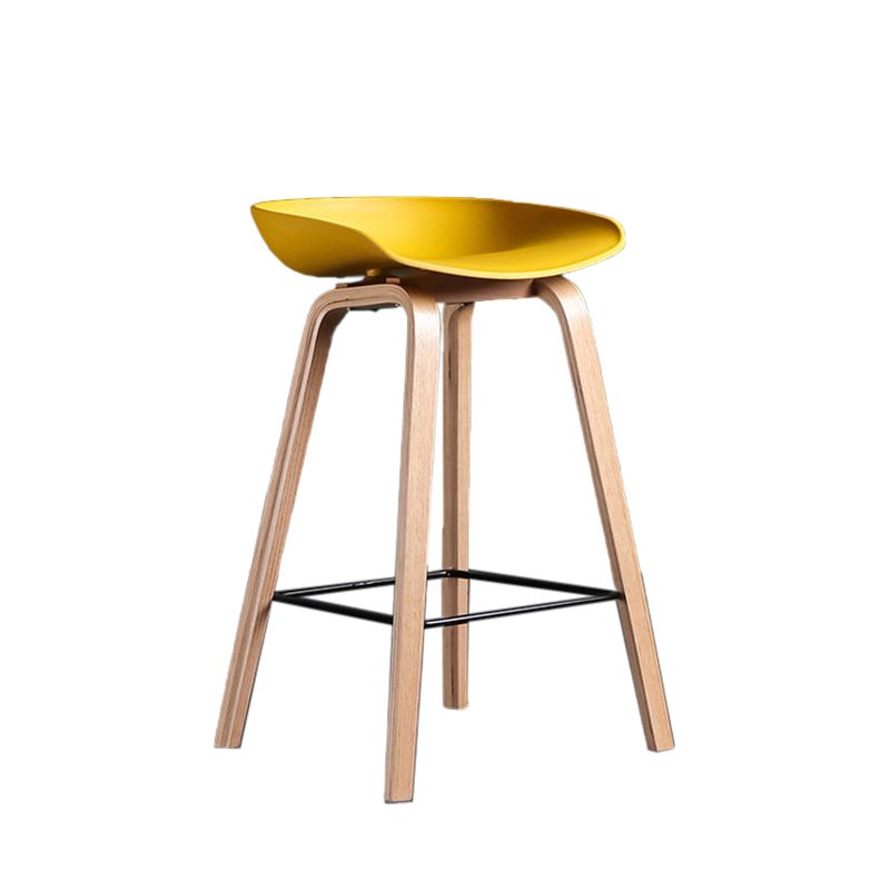 Modern Style Solid Wood Bar Stool with Footrest Low Back Stylish Bar Stool Clearhalo 'Bar Furniture' 'Bar Stools' 'bar_stools' 'furn' 'furn_bar_stools' 'furniture_bar_stools' 'Kitchen & Dining Furniture' 'kitchen&dining_furn' 'kitchen' 'kitchen_furn' Furniture' 1200x1200_e37d014d-625b-47ea-bb9c-3fac5d468f98