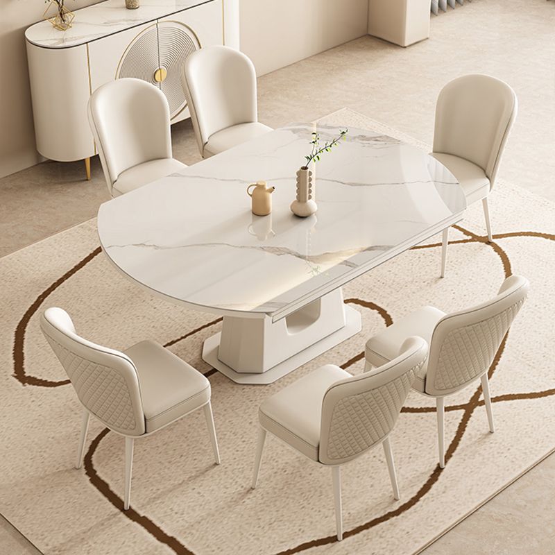 5/7/9/11ホームのための焼結石トップホワイトラウンドダイニングセット