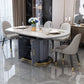Round Traditional Luxury Dining Room Table Sintered Stone Table with Pedestal Base Clearhalo ' dining_table' 'Dining Tables & Seating' 'Dining Tables' 'furn' 'furn_dining_table' 'Furniture' 'furniture_dining_table' 'Kitchen & Dining Furniture' 'kitchen&dining_furn' 'kitchen' 'kitchen_dining_table' 1200x1200_e3804468-5a79-49ad-b92e-c02fc24438f3