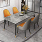 Modern 4 Legs Dining Table Grey Stone Top Table for Dining Room Clearhalo 'Dining Tables & Seating' 'Dining Tables' 'dining_table' 'furn' 'furn_dining_table' 'Furniture' 'Kitchen & Dining Furniture' 1200x1200_e380cefe-db5e-4644-bc76-1ec0a95afcd8