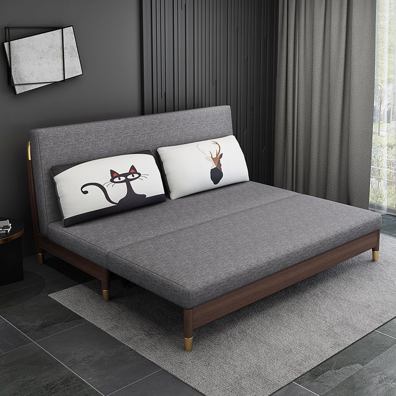 Modern Slipcovered Sofa Bed Solid Wood Upholstered Sofa Bed with Box Clearhalo 'furn' 'furn_futons' 'Furniture' 'Futons & Daybeds' 'Futons' 'Living Room Furniture' 1200x1200_e380dc91-7e77-4846-8ee1-c8f416e05ff5