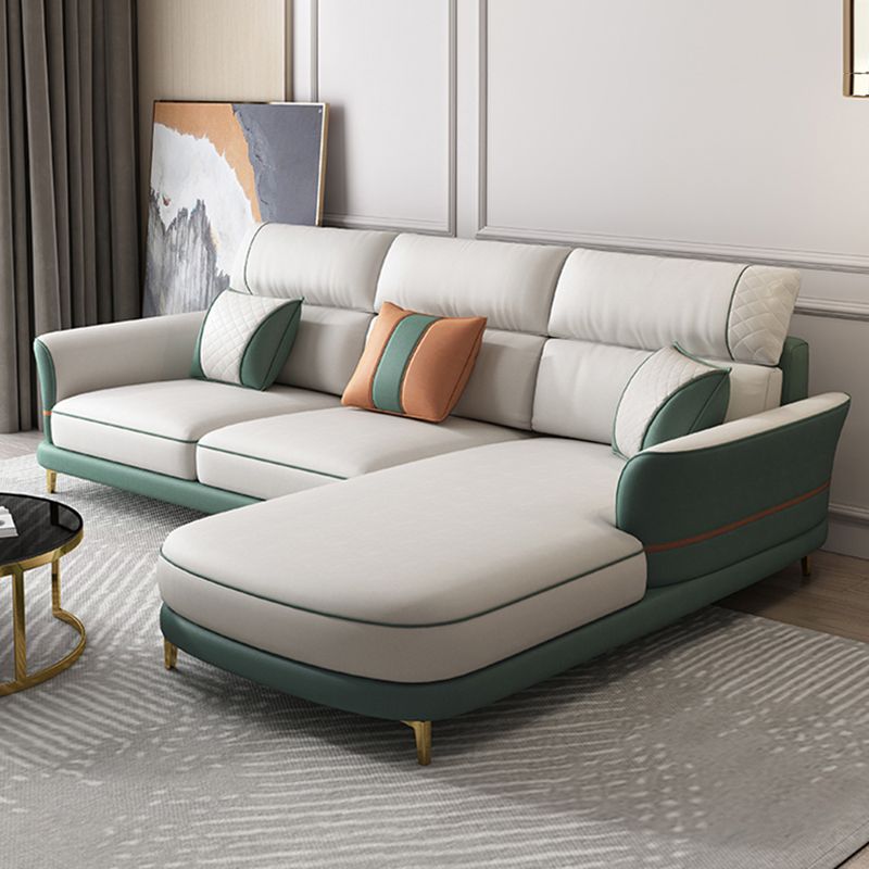 Glam da 38,18 "h divano e chaise del braccio svasato per soggiorno per soggiorno