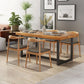 Industrial Natural Finish Dining Table Set 1/2/5 Pcs Solid Wood Dinette Set for Home Clearhalo 'Dining Room Sets' 'Dining Tables & Seating' 'dining_room_set' 'furn' 'furn_dining_room_set' 'Furniture' 'Kitchen & Dining Furniture' 1200x1200_e38289e6-a47b-4390-886d-1fd30f888c38