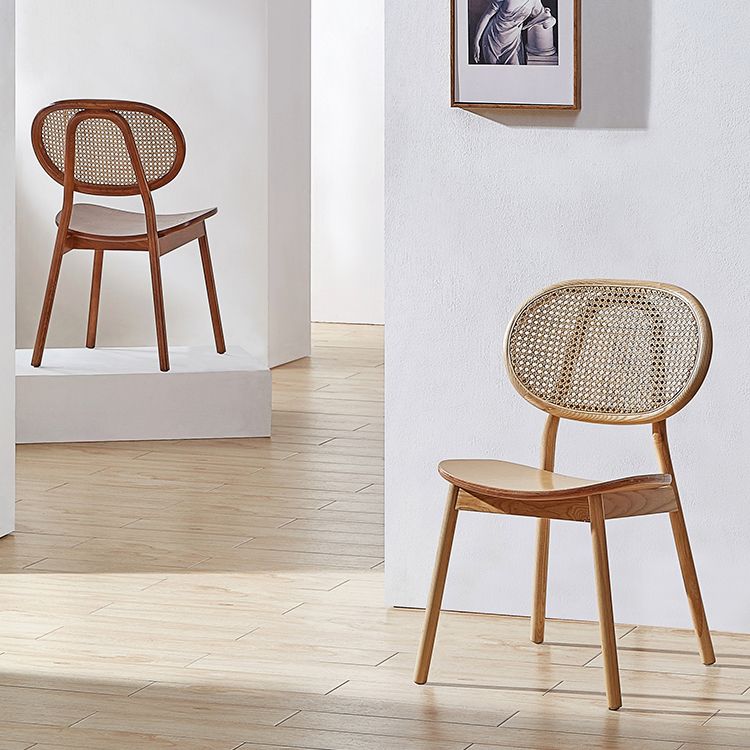 Contemporary Wood Dining Armless Chair Open Back Dining Side Chair for Home Use Clearhalo 'Dining Chairs' 'Dining Tables & Seating' 'dining_chair' 'furn' 'furn_dining_chair' 'Furniture' 'furniture_dining_chair' 'Kitchen & Dining Furniture' 1200x1200_e3833687-3fd1-4a63-8d9b-9a5c888e862e