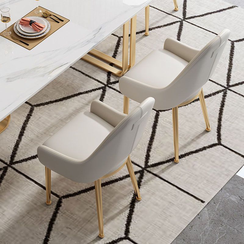 Scandinavian Leather Dining Chairs Upholstered Solid Back Chair for Kitchen Clearhalo ' kitchen&dining_furn' 'Dining Chairs' 'Dining Tables & Seating' 'dining_chair' 'furn' 'furn_dining_chair' 'Furniture' 'furniture_dining_chair' 'Kitchen & Dining Furniture' 'kitchen' 1200x1200_e3835eb6-5344-40a7-ad60-de49f871c84f