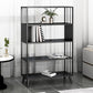 Modern Style Metal Bookshelf Black Open Back Bookcase for Home Office Clearhalo 'Bookcases' 'furn' 'furn_bookcases' 'Furniture' 'Office Furniture' 1200x1200_e383a910-4ed2-4453-a35f-d716f659f2f7