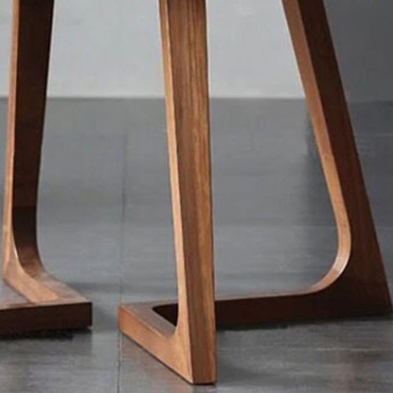 Sala de estar Mesa de comedor de madera de estilo simple Mesa de comedor redonda