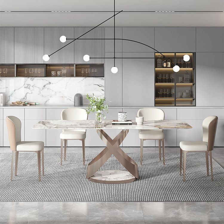 Contemporary Metal Dining Chairs Armless Wingback Side Chair for Home Use Clearhalo ' kitchen&dining_furn' 'Dining Chairs' 'Dining Tables & Seating' 'dining_chair' 'furn' 'furn_dining_chair' 'Furniture' 'furniture_dining_chair' 'Kitchen & Dining Furniture' 'kitchen' 1200x1200_e385d8c8-3cf9-4420-a30b-50b3fd7837ac