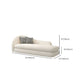 French Country One Armed Chaise, Wool Round Arms Accent Chair Clearhalo 'Chairs & Seating' 'Chaise Lounge' 'chaise_lounge' 'furn' 'furn_chaise_lounge' 'Furniture' 'Living Room Furniture' 1200x1200_e3877862-8aa0-4552-89f6-4f2e8e8ab50f