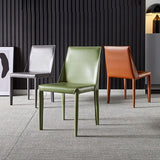 Designer Style Saddle Leather Home Side Chair Parsons Matte Finish Dining Chair Clearhalo ' kitchen&dining_furn' 'Dining Chairs' 'Dining Tables & Seating' 'dining_chair' 'furn' 'furn_dining_chair' 'Furniture' 'furniture_dining_chair' 'Kitchen & Dining Furniture' 'kitchen' 1200x1200_e3893e8c-be1f-4801-91d4-166d0c4bec3e