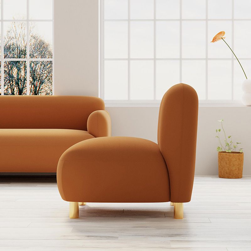 正方形としっかりと固体の木に戻った現代のフェイクレザーソファ