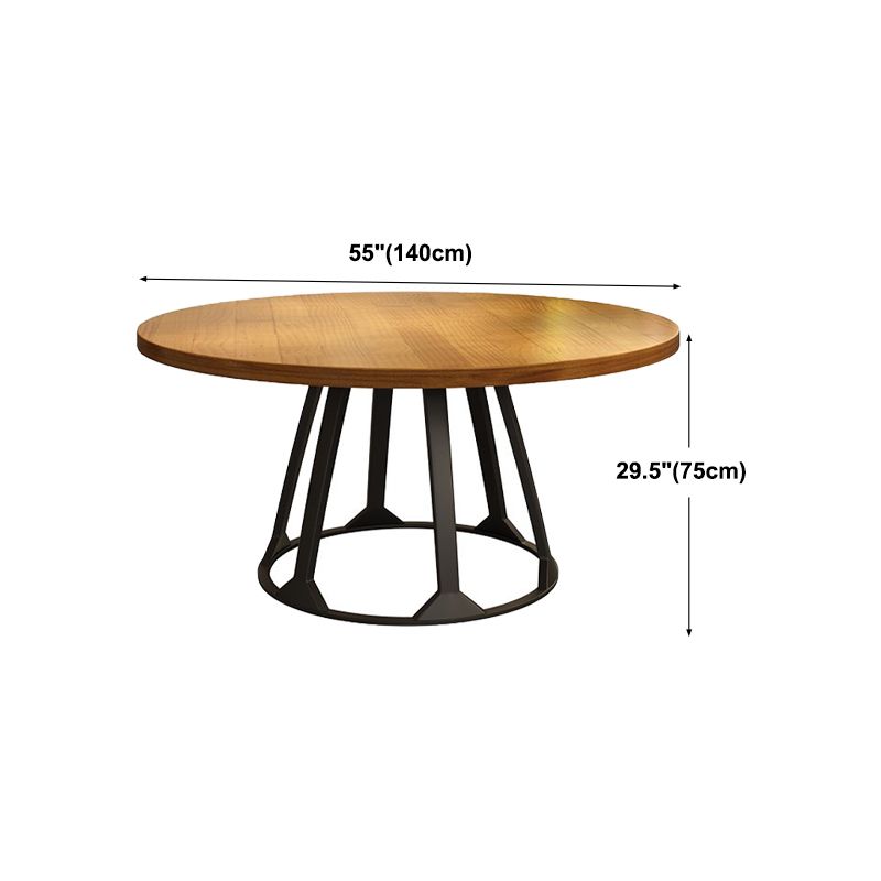Modern Style Dining Table Solid Wood Round Dinner Table for Home Kitchen