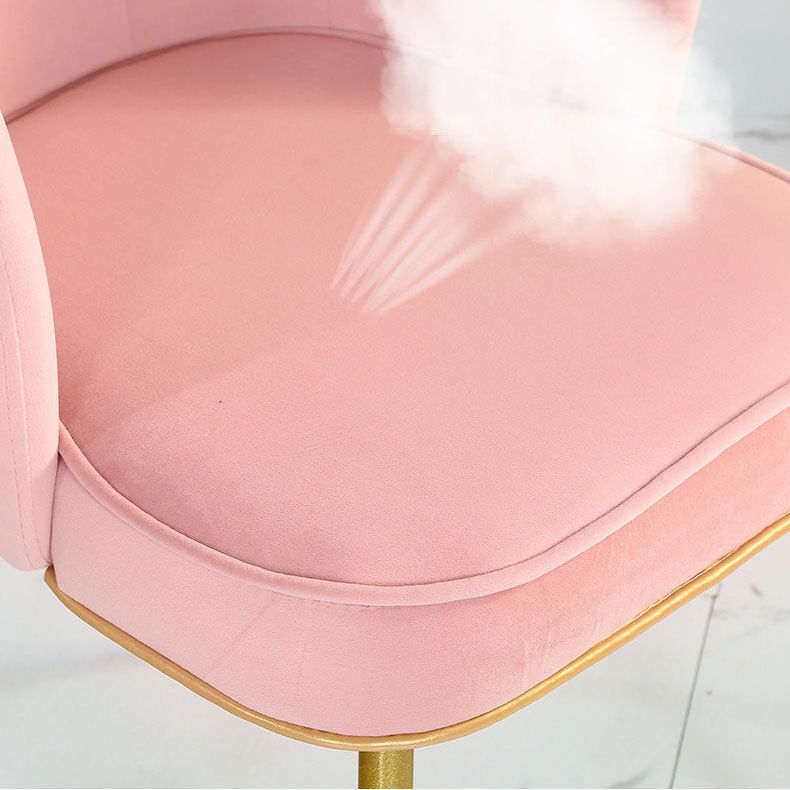 Nordic Style Metal Dining Room Chair Velvet Armless Dining Chairs for Home Use