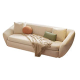 Square Arm Sleeper Scandinavian Styled Sleeper Faux Leather Sofa Bed