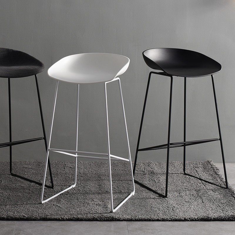 Modern Style Bar-stool Iron Sled Legs PP Bucket Seat for Kitchen Bar Clearhalo 'Bar Furniture' 'Bar Stools' 'bar_stools' 'furn' 'furn_bar_stools' 'furniture_bar_stools' 'Kitchen & Dining Furniture' 'kitchen&dining_furn' 'kitchen' 'kitchen_furn' Furniture' 1200x1200_e3935cdf-0c54-40f7-ab59-afa5c1d0155a