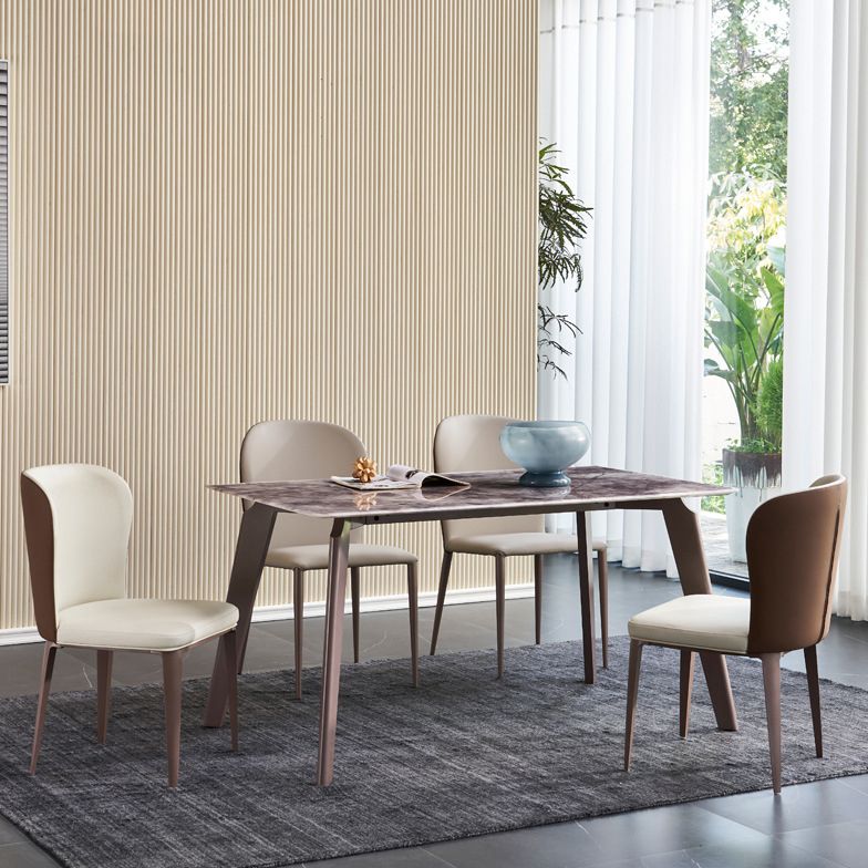 Contemporary 1/4/5 Pieces Dining Set Sintered Stone Dining Room Set Clearhalo 'Dining Room Sets' 'Dining Tables & Seating' 'dining_room_set' 'furn' 'furn_dining_room_set' 'Furniture' 'furniture_dining_room_set' 'Kitchen & Dining Furniture' 'kitchen&dining_furn' 'kitchen' 1200x1200_e393d7ea-25fd-4594-a33f-452de99ff0ca
