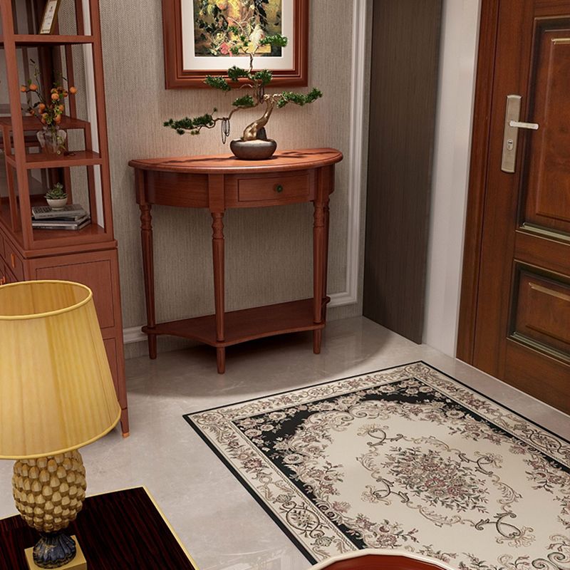 Storage Solid Wood Console Table Half Moon Mid-Century Modern Console Clearhalo 'Console Tables' 'console_tables' 'Entry & Mudroom Furniture' 'furn' 'furn_console_tables' 'Furniture' 1200x1200_e393f45d-fd98-4ae0-a9b6-eed581e82e4a