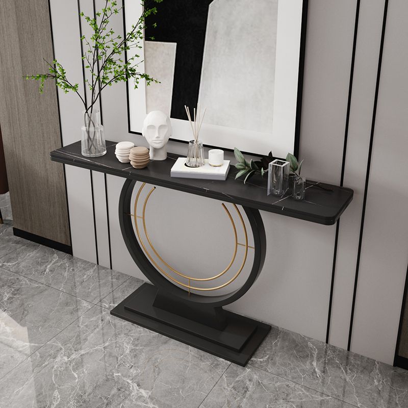 Modern Rectangle Console Accent Table Antique Finish Console Sofa Table in Stone Clearhalo 'Console Tables' 'console_tables' 'Entry & Mudroom Furniture' 'furn' 'furn_console_tables' 'Furniture' 1200x1200_e394e1c6-8823-4b36-bdfd-af3699b2d13f