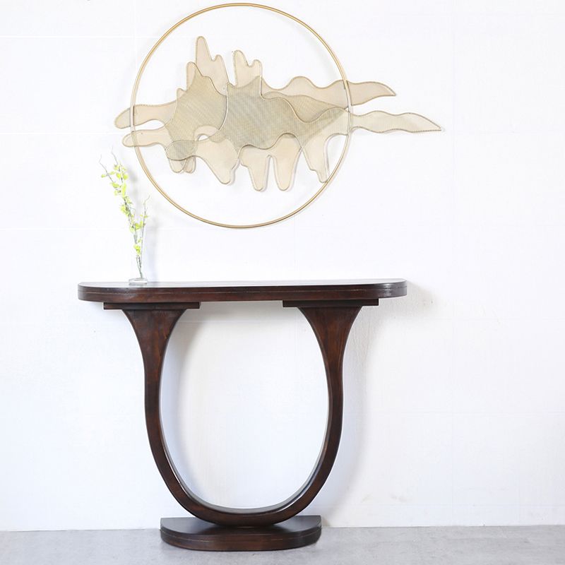 Tabella della console moderna di metà secolo a metà secolo tavolo di divano console in legno massiccio