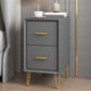Comodino in legno 18,5 "/19.2" alto 2 - comodino di cassetti in bianco / blu / grigio