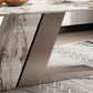 White Stone Top Table for Dining Room Traditional Luxury Rectangle Dining Table