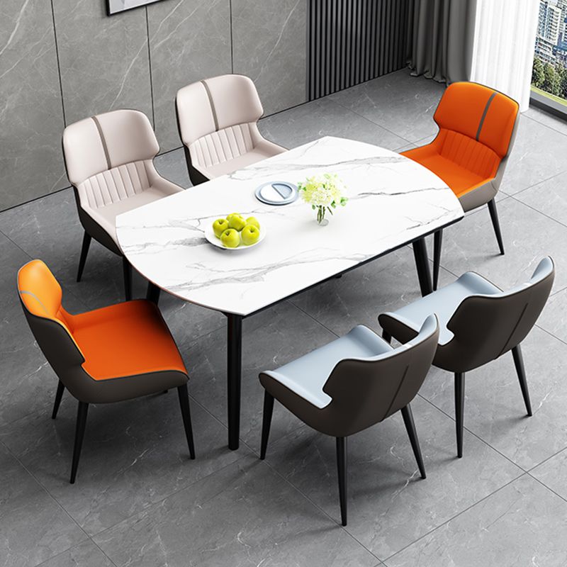 Contemporary Leather Side Chair Wingback Side Chair for Dining Room Clearhalo 'Dining Chairs' 'Dining Tables & Seating' 'dining_chair' 'furn' 'furn_dining_chair' 'Furniture' 'Kitchen & Dining Furniture' 1200x1200_e3968af1-8562-4e7a-b9b1-a03997a5b2b6