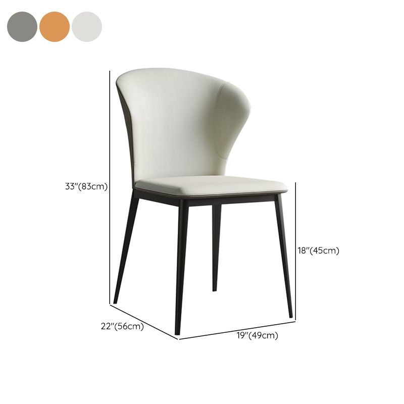 Sedie da pranzo industriali senza braccia black gambe sedia laterale di Wingback